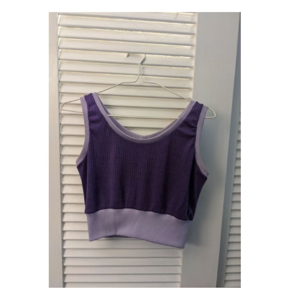 Custom purple crop top, size small/medium, $10